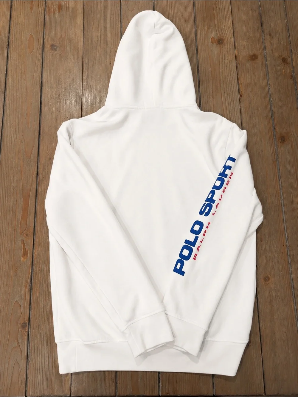 Polo by Ralph Lauren White Hoodie with Navy & Red Logo